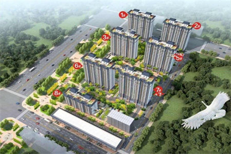 福地花园、3室1厅1卫139.3㎡、南客厅落到飘窗、南2